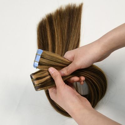 脱毛禁止 ヘアエクステンションのヨーロッパ人ヘアテープ レミーヘアテープ 200パック/箱