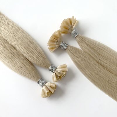 ロシアのケラチン U 尖頭 人間の髪の拡張品 生処女 双引レミ 送料