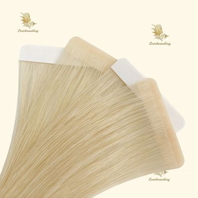 厚くて自然に見える髪の毛のための長持ちするPU皮膚織りテープヘア拡張子