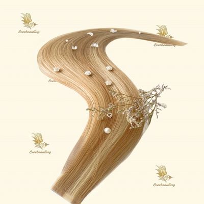 ハイライト色 プリボンドしたヒトヘアエクステンションをハイライト色で再利用できます