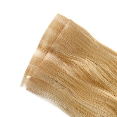 24インチ 縫い目のない PU 肌織り 100% 人毛拡張子 サロンや女性用