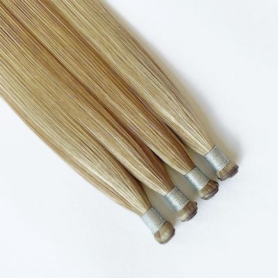 ストレートスタイル 天才 ヒトヘア 皮膚の織りテープの延長 粘着剤と粘着剤