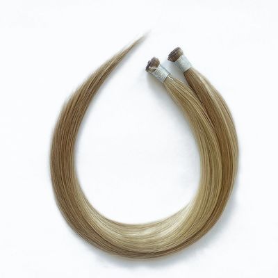 ストレートスタイル 天才 ヒトヘア 皮膚の織りテープの延長 粘着剤と粘着剤