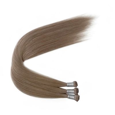24インチ ブラジリアン レミー 皮質 整列 ストレート ヘア 手縛り 糸の延長 薄い 柔らかい