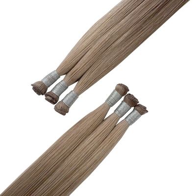 24インチ ブラジリアン レミー 皮質 整列 ストレート ヘア 手縛り 糸の延長 薄い 柔らかい