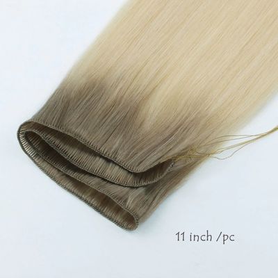 24インチ ブラジリアン レミー 皮質 整列 ストレート ヘア 手縛り 糸の延長 薄い 柔らかい