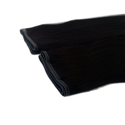 ヘアグレード レミーヘア ヨーロッパのPU 皮膚の織物 人間の髪の拡張品 双引 PW-24268