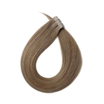 レミーヘアムティカラー内のヘアエクステンションでダブルドラッグされたロシア製ヘアテープ