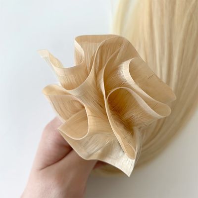 ストレートスタイル PU スキンウェフト 100% 女性用ヘアエクステンション