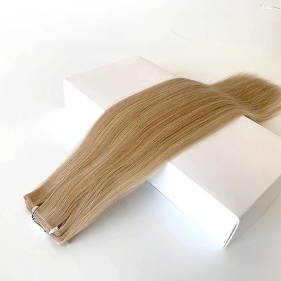 完全支払 双引式 フラットトラック ロシアン レミー 人髪の皮膚 PU 織部髪拡張子