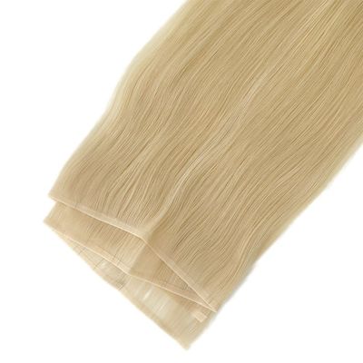 自然とスプレー可能なムティ色 双面皮の織物 人髪の PU ヘアエクステンション