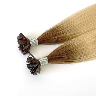 フラットエンド ロシアンヘアエクステンション ダブルドローレミヘア U-Tip プレボンドケラチン