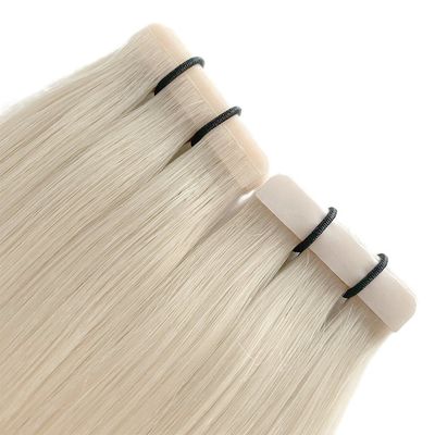 200パック/カートン 双引 100% 人髪の 縫い目のないテープ ヘアエクステンション