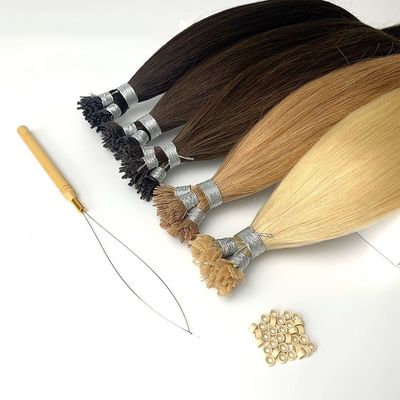 染色可能なロシアンブロンド カラー Y 尖りの人毛拡張子 プロモーション パーソナライズ