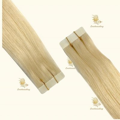 20インチブロンドカラーテープ 3ヶ月テープ付き ヘアエクステンション 寿命と軽量感