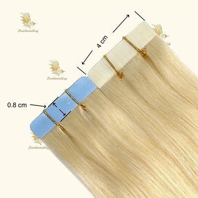 20インチブロンドカラーテープ 3ヶ月テープ付き ヘアエクステンション 寿命と軽量感
