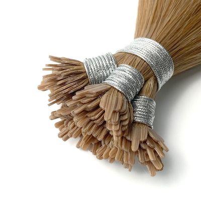 18インチのヴァージン・レミー 厚い端のケラチン扇風機 毛穴拡張子 総重量0.300kg