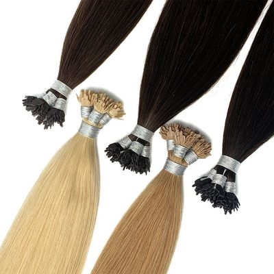 V-Tip ファン・ティップ ヘアエクステンション 迅速なDHL出荷のために 双引レミーヘアで作られています