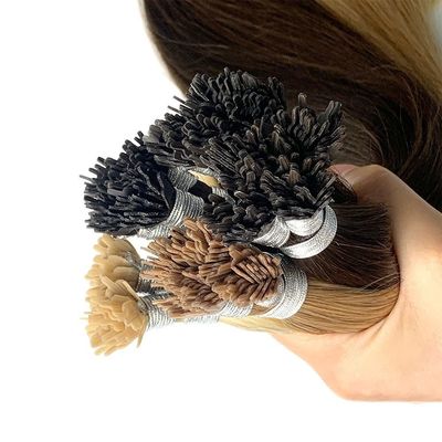 V-Tip ファン・ティップ ヘアエクステンション 迅速なDHL出荷のために 双引レミーヘアで作られています
