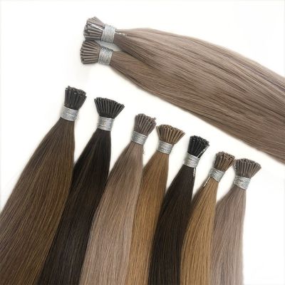 100% 人間の髪の拡張子 レミー ロシアン I-Tip ミュティ色 満足度保証