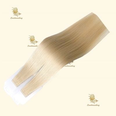 ロシアンヘア ブロンド ヴァージン レミー ヒューマンテープ ヘアエクステンション