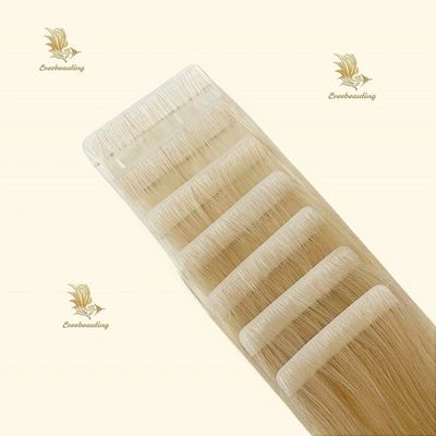 ロシアンヘア ブロンド ヴァージン レミー ヒューマンテープ ヘアエクステンション