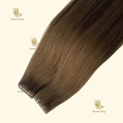 ミュティカラーストレートスタイル ヘアエクステンション 100% 処女髪 利益のための目に見えないテープ