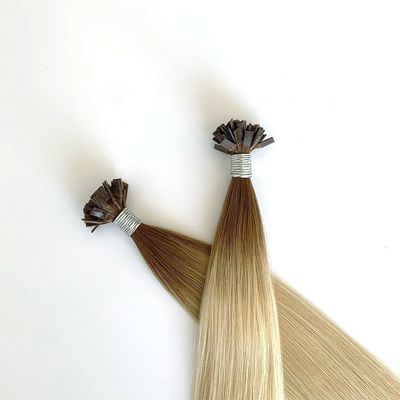 双面の毛皮を並べた髪 イタリアンケラチンで前もって結合した髪拡張子
