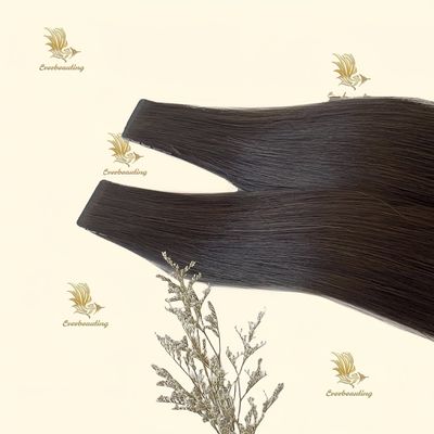 ミュティカラーブラジリアンヘアとジェットブラック スリムテープ ヘアエクステンション