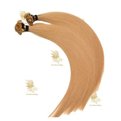 ストレートスタイル フラットピップ ヘアエクステンション 100% 贅沢 処女 ダブル 引き上げ ケラチン 人間の髪