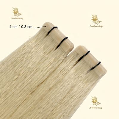 ブラジリアン ヘアテープ 寿命 3ヶ月 12A グレード 100% ヨーロッパ人の髪 金髪色