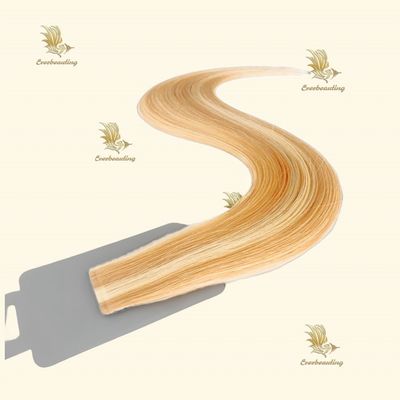バージン・クチクル アライナインド・ヒューマン・ヘア・テープ・イン・ヘア・エクステンション トップグレード ピアノ ハイライト色