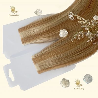 バージン・クチクル アライナインド・ヒューマン・ヘア・テープ・イン・ヘア・エクステンション トップグレード ピアノ ハイライト色