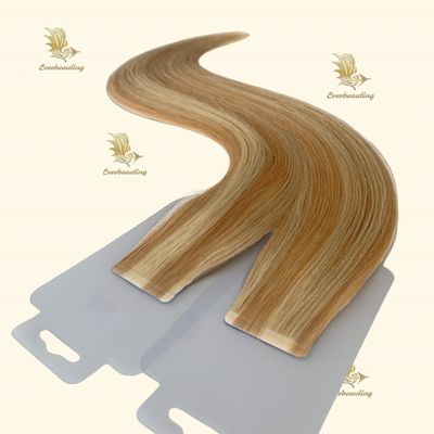 バージン・クチクル アライナインド・ヒューマン・ヘア・テープ・イン・ヘア・エクステンション トップグレード ピアノ ハイライト色