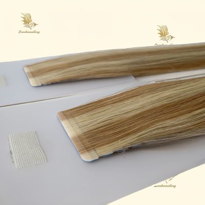 ヒトヘアエクステンション 脱毛なし 100% 皮質を並べた ピアノの色 髪に狭いテープ