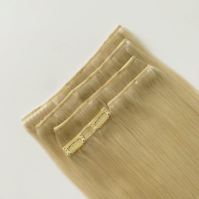 ロシアのヴァージンヘアクリップ 人髪の拡張子 プリボンドされたスタイルクリップ 100g / pc