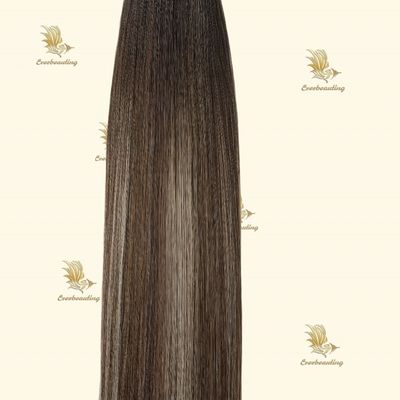 22 インチブラウンテープ 髪拡張子 ステック プリボンド タイプ 目に見えないテープ デザイン