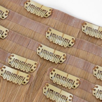 パーソナライズされたリクエストのためのVirgin Remy Invisible PU Skin Seamless Clip in Hair エクステンション