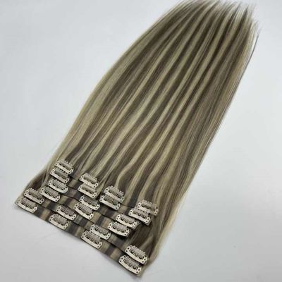 チンダオ オーダーメイド 要求 100% レミ 中国人髪の毛 毛にシームレス PUクリップ