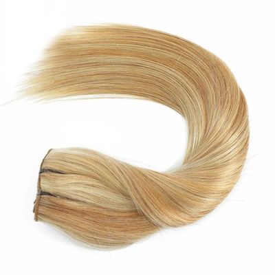 ミューティカラー 20インチ厚い人間の髪のクリップ イン 100% レミ 見えない髪の拡張子