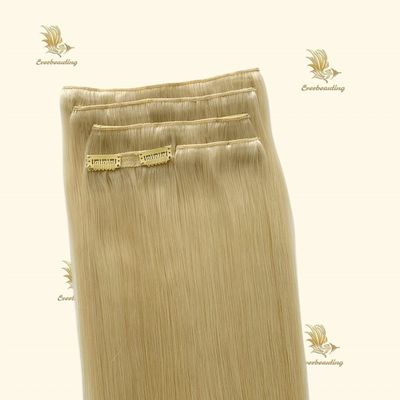 2本引いた自然レミヒトヘアクリップ ヘアエクステンションのプリボンドタイプクリップ