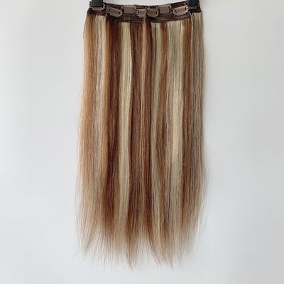 短髪用のクリップインヘアエクステンション ダブルドローレッドレミー人髪 カスタマイズされた要求