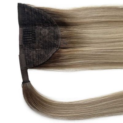 長いまっすぐなラップを周りに流すことなく,ポニーテール拡張で人間の髪のクリップ