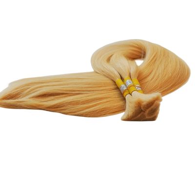 100g/パック バージン ナチュラル ブロンド/シルバー/グレー 濡れで波紋状の人間の編み毛