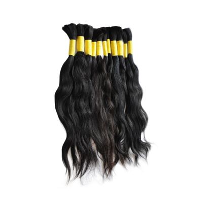 100g/パック バージン ナチュラル ブロンド/シルバー/グレー 濡れで波紋状の人間の編み毛