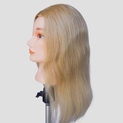 100% 人間の髪のトレーニングヘッド マネキンヘッド 練習のためのプロトレーニングツール