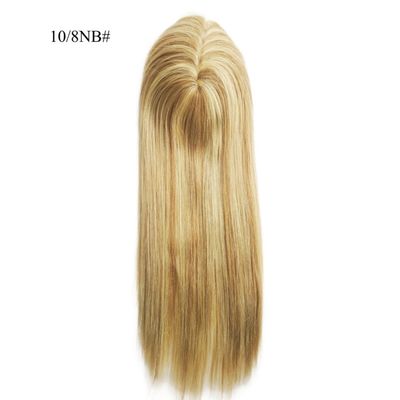 女性向けにぴったりの モノ 蕾のベース ヘアピース 13*17 Cm ハイライト ブラウン 人髪 トップス