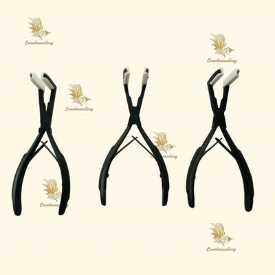 ヘア エクステンション Plier プロフェッショナル ブラック カラーテープ ステンレス ステール
