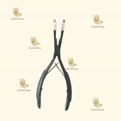 ヘア エクステンション Plier プロフェッショナル ブラック カラーテープ ステンレス ステール