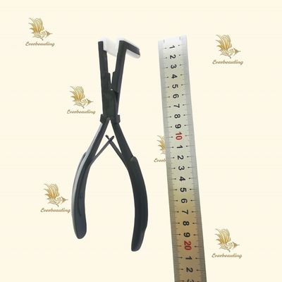 ヘア エクステンション Plier プロフェッショナル ブラック カラーテープ ステンレス ステール